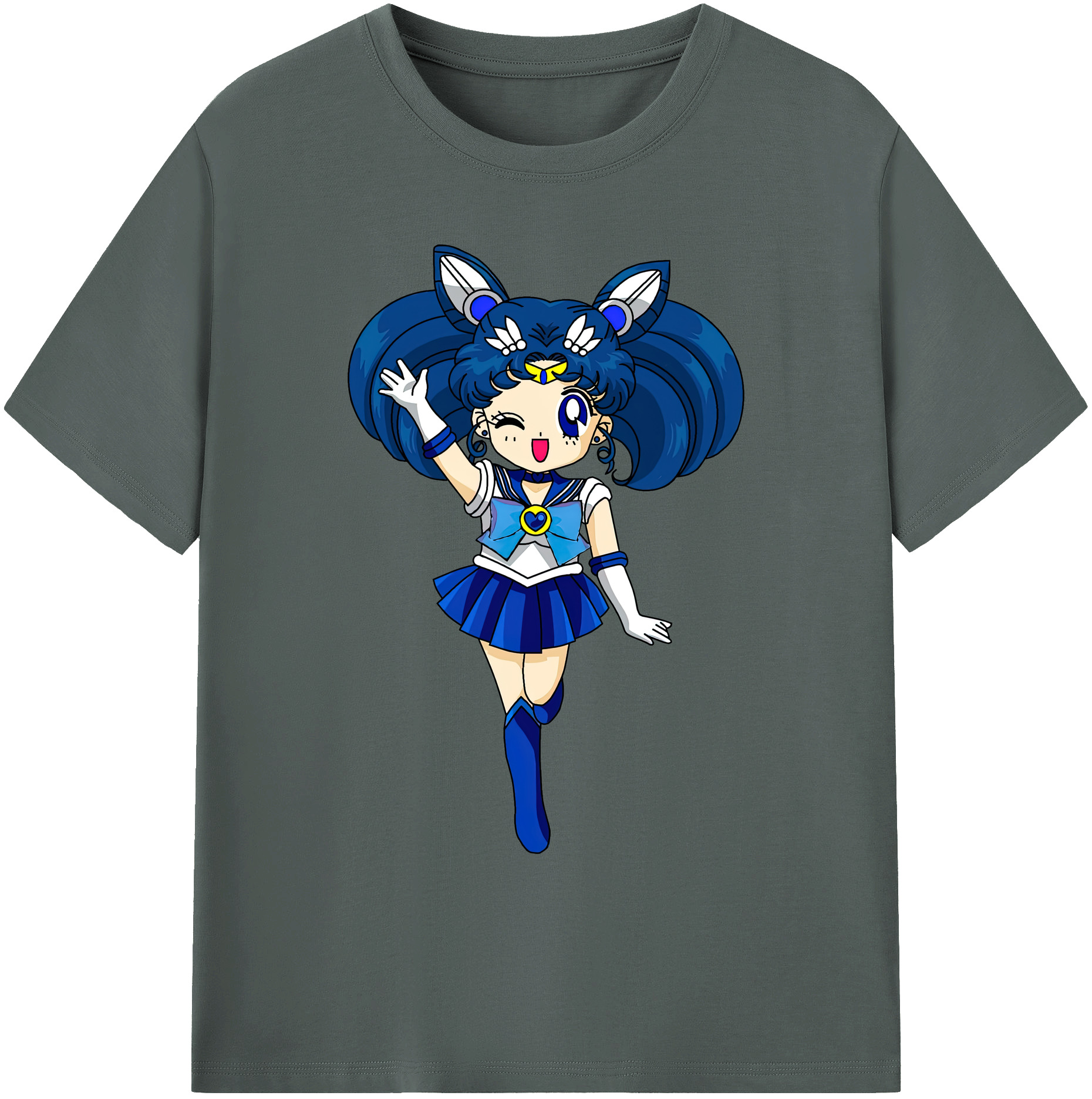 （画像用） 美少女戦士セーラームーン 水野 亜美 みずの あみ Sailor Moon Mizuno Ami 綿100％ メンズ半袖Tシャツ｜肌触りやわらか＆通気性